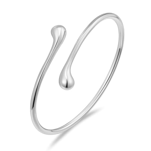 WATEFOER Armreif Gold Damen Teardrop Gold Manschette Armbänder für Damen einstellbar 18K vergoldet klobige offene Manschette Armreif Armbänder Geschenke zum Muttertag von WATEFOER