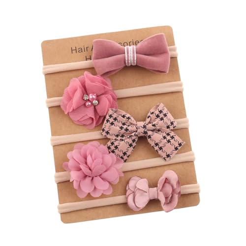 1 Set Neugeborene Nylon Stirnband Weiche Und Atmungsaktive Bowknot Hair Band Kopfbedeckung Für Studio Fotoshootings Und Tägliche Versammlungen von WATERBELINE