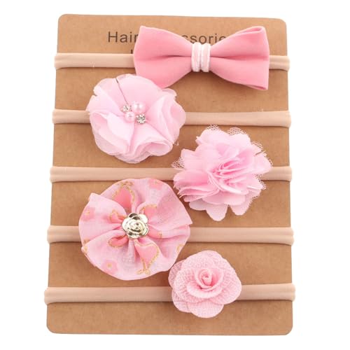 1 Set Neugeborene Nylon Stirnband Weiche Und Atmungsaktive Bowknot Hair Band Kopfbedeckung Für Studio Fotoshootings Und Tägliche Versammlungen von WATERBELINE