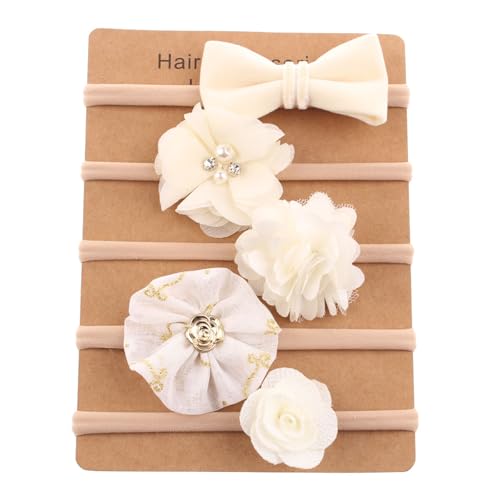 1 Set Neugeborene Nylon Stirnband Weiche Und Atmungsaktive Bowknot Hair Band Kopfbedeckung Für Studio Fotoshootings Und Tägliche Versammlungen von WATERBELINE