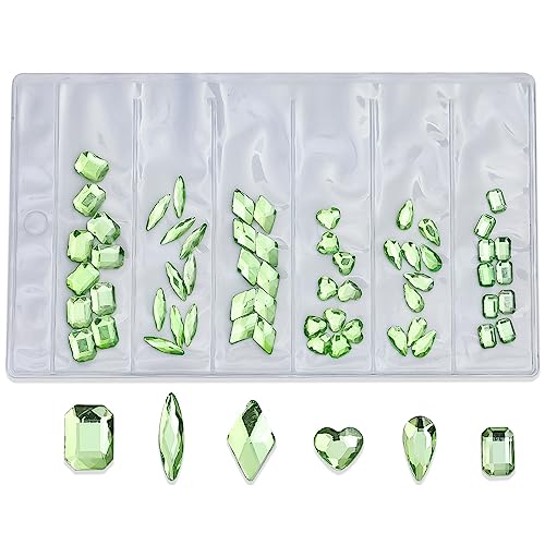 60 Stück/Set Elegante Strasssteine 3D Nagelkunst Kristall Strasssteine Nagelspitzen Dekorationen Kristall-3D Nägel Charme Maniküre Mode Accessoires Verzierungen Bastelbedarf von WATERBELINE