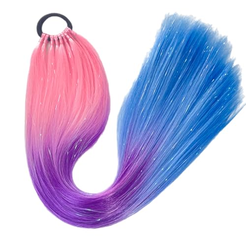 9 Stränge Geflochtene Haarverlängerung Buntes Dreadlock Haar Ringe Pferdeschwanzhalter Für Trendige Frisuren Mode Haare Flechten von WATERBELINE