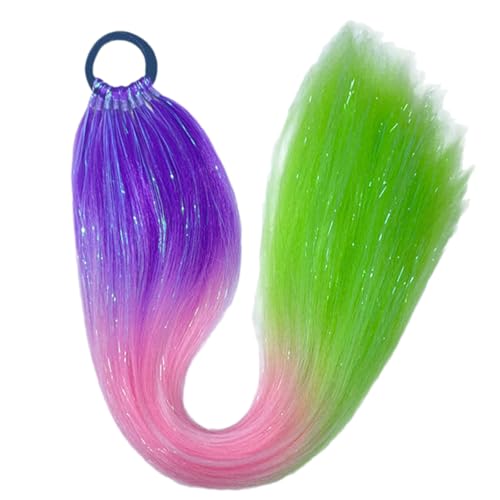 9 Stränge Geflochtene Haarverlängerung Buntes Dreadlock Haar Ringe Pferdeschwanzhalter Für Trendige Frisuren Mode Haare Flechten von WATERBELINE