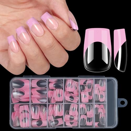 Press On Nail Square Fake Nails Fashion Thanksgiving Geschenk Für Frauen Und Mädchen Full Cover False Nails Clear von WATERBELINE