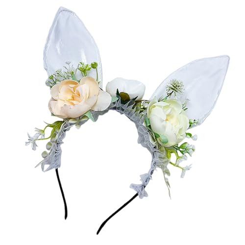 Realistics Blumenmuster Haare Hasen Ohrform Modische Stirnbänder Für Süße Stile von WATERBELINE