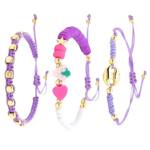 WATERBELINE 3 Stücke Modische Handgefertigte Böhmisches Armband Accessoire Mit Einzigartigen Schweineherlen Und Farbenfrohen Tonfrucht WATERBELINE 3 Stücke Modische Handgefertigte Böhmisches Armband Accessoire Mit Einzigartigen Schweineherlen Und Farbenfrohen Tonfrucht von WATERBELINE