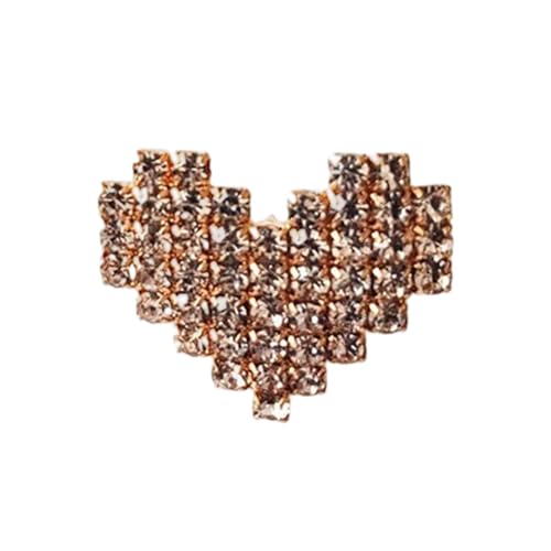 WATERBELINE Brosche in Herzform aus Strass-Legierung, elegantes Design, Anstecknadel für Abendveranstaltungen, aufmerksames Geschenk von WATERBELINE