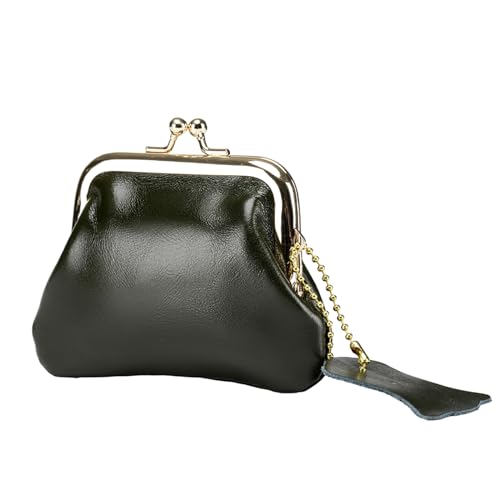 WATERBELINE Geldbörse,modische Damen-Geldbörse,Vintage-Geldbörse,Bifold-Wechseltasche,Elegante Kiss-Lock-Geldbörse,kleine Geldbörse,einfarbig,Clutch-Geldbörse für Damen von WATERBELINE