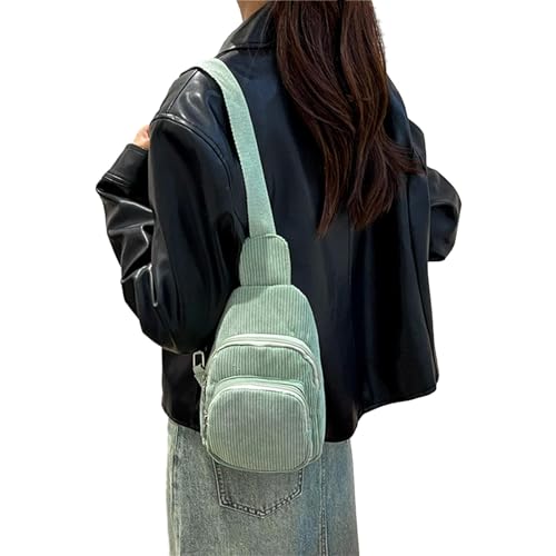 WATERBELINE Hüfttasche,stilvolle Cord-Crossbody-Brusttasche,Trendige und leichte Schulter-Gürteltasche,kleine Brusttasche für die tägliche Reise für Mädchen von WATERBELINE