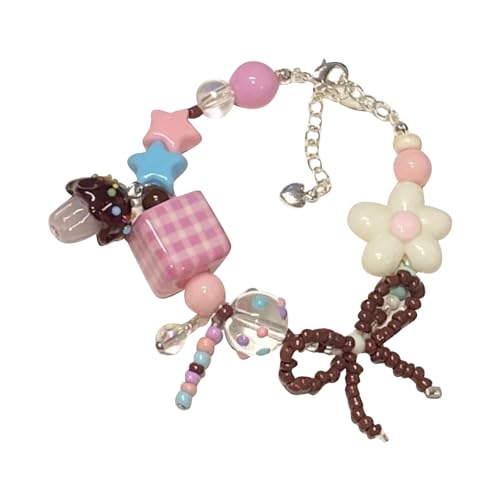 WATERBELINE Lebendiges, verstellbares Perlenarmband mit Schleife, für Damen, leichtes Armband, Schmuck, buntes Accessoire WATERBELINE Lebendiges, verstellbares Perlenarmband mit Schleife, für Damen, leichtes Armband, Schmuck, buntes Accessoire von WATERBELINE