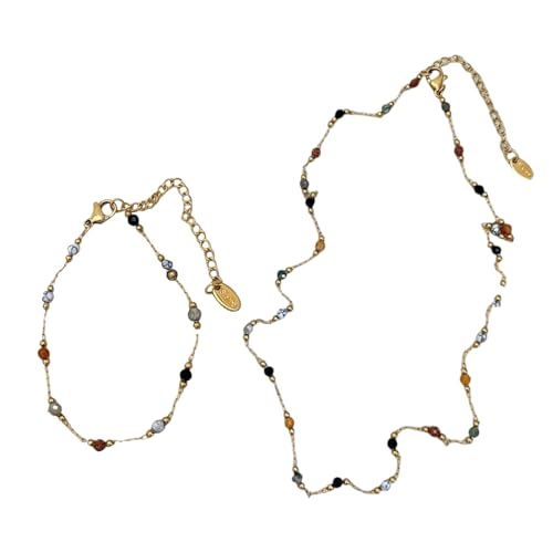 WATERBELINE Multifunktionale Halskette, einfache Halskette, verstellbares Kettenarmband, geeignet für Arbeitsfeiern und Festival-Events von WATERBELINE