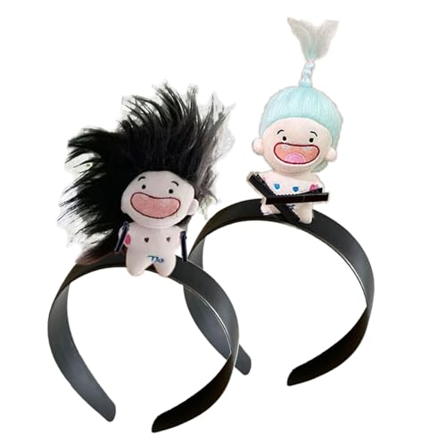 WATERBELINE Schönes Stirnband Witzig Fehlende Zähne Haarband Haarband Cartoon Plüsch Kopfschmuck Französische Haarnadel Mit Breiter Krempe Damen Stirnbänder von WATERBELINE