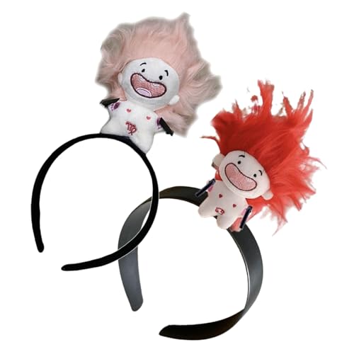 WATERBELINE Schönes Stirnband Witzig Fehlende Zähne Haarband Haarband Cartoon Plüsch Kopfschmuck Französische Haarnadel Mit Breiter Krempe Damen Stirnbänder von WATERBELINE