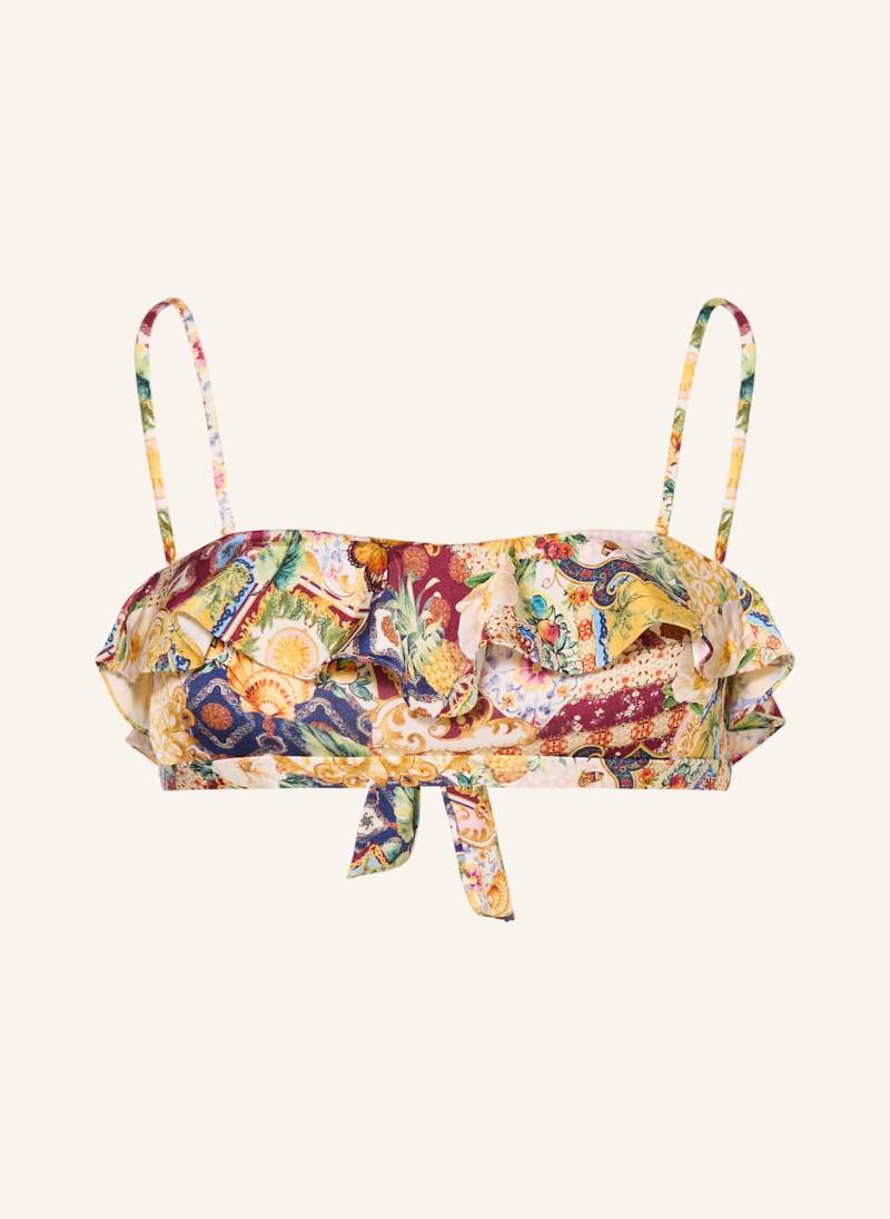 Watercult Bandeau-Bikini-Top Treasured Trove gelb von WATERCULT