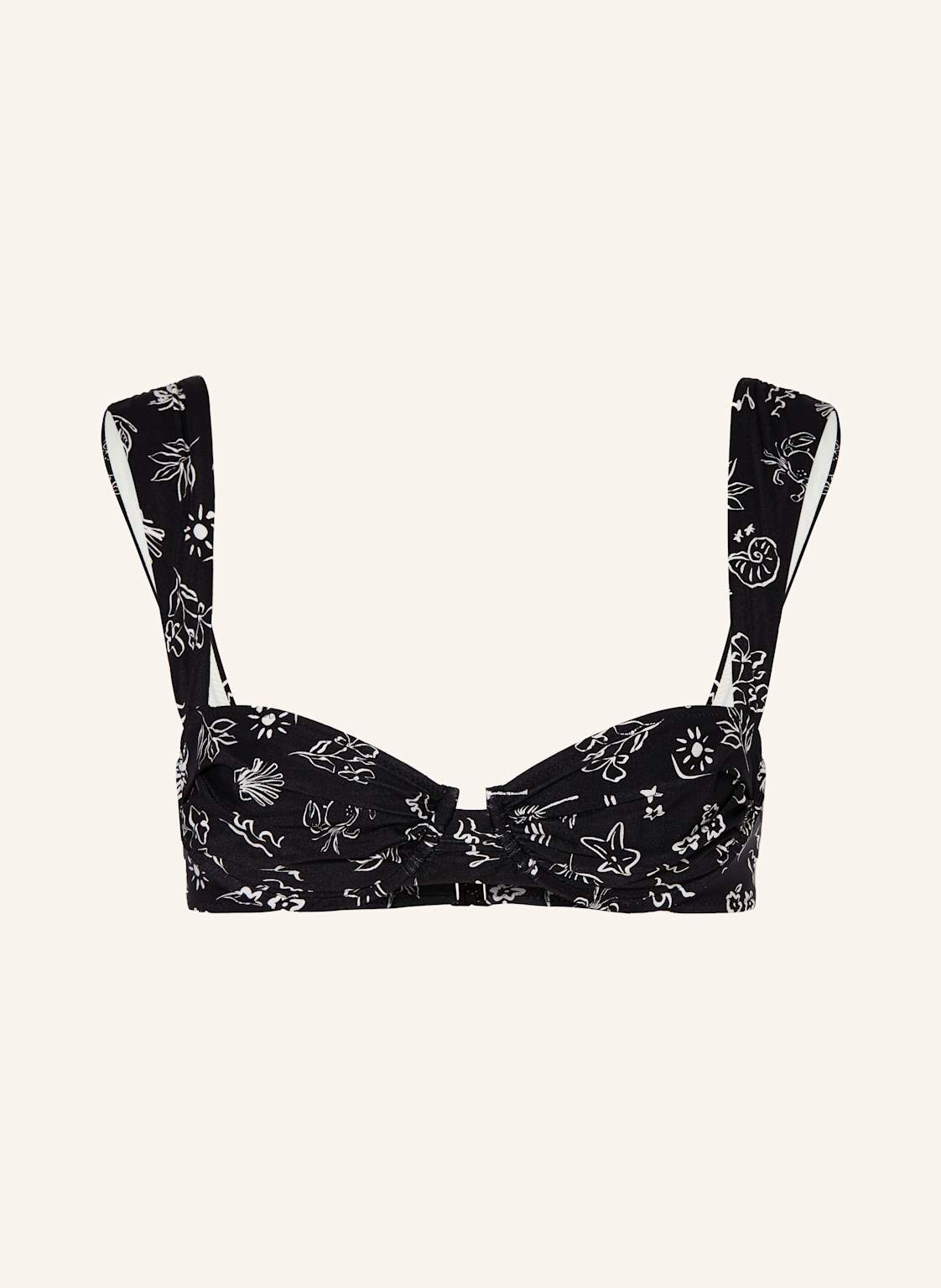 Watercult Bügel-Bikini-Top Café La Mer schwarz von WATERCULT