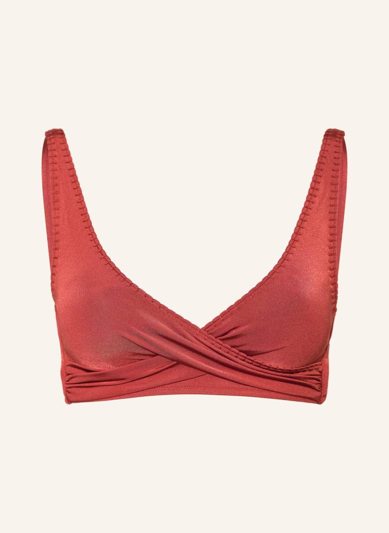 Watercult Bustier-Bikini-Top Crafted Essentials In Wickeloptik rot von WATERCULT