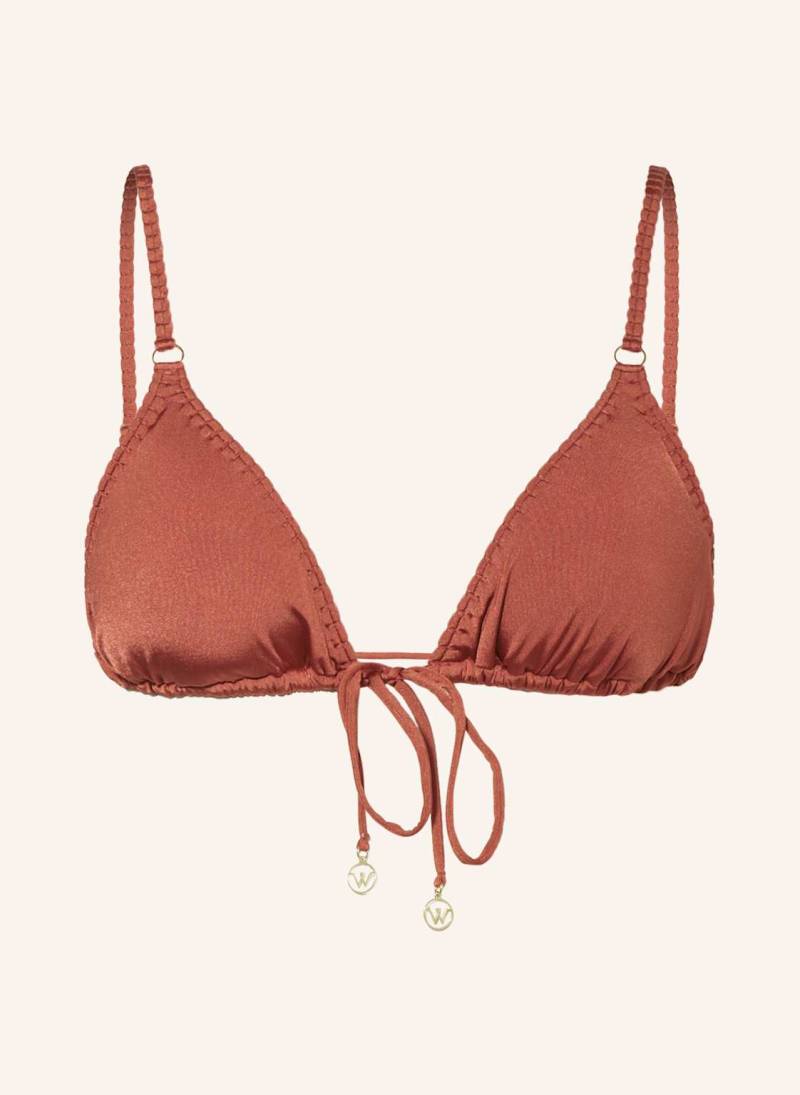 Watercult Triangel-Bikini-Top Crafted Essentials rot von WATERCULT