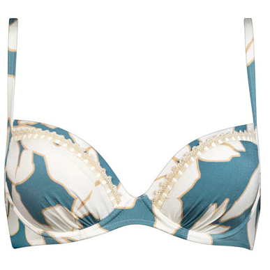 Watercult - Women's Floral Abstract Wired Bikini Top - Bikini-Top Gr 42 - Cup: C weiß von WATERCULT