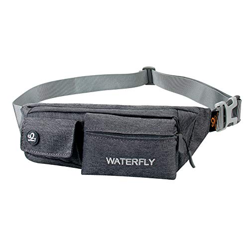 WATERFLY Bauchtasche Damen Herren Klein: Gürteltasche Hüfttasche Stylisch für Sport Joggen Hundetraining Laufen Running Reise Travel Hip Waist Bag Bum Fanny Pack von WATERFLY