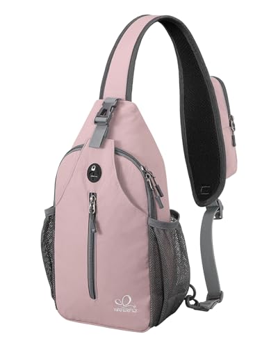 WATERFLY Sling Rucksack Sling Bag Schulterrucksack Umhängetasche Verstellbarer Rucksackgurt Wandern Brust Rucksack für Herren und Damen von WATERFLY