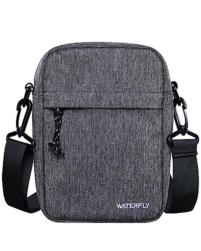 WATERFLY Umhängetasche Schultertasche Messenger Bag: Herrentasche Zum Umhängen Klein Herren Handy Sling Tasche Männer Shoulder Crossbag Brusttasche Damen Crossbody Handytasche von WATERFLY