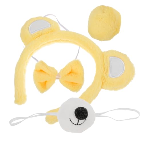 WATIIFUFU Bärenkostüm-zubehör Tierohr-stirnband Nase Und Fliege Für Partys Cosplay Und Bühnenauftritte von WATIIFUFU