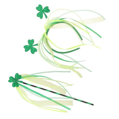 WATIIFUFU Kleeblatt-stirnband St. Patrick's Day Kopfbedeckung Irischer Saint Patrick's Day Cosplay-requisiten für Frauen und Mädchen Feenstäbe für Mädchen Urlaubs-stirnband- von WATIIFUFU