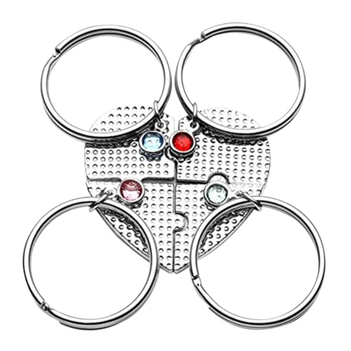 WATIIFUFU Niedliches Schlüsselanhänger-Set – Puzzle-Herz-schlüsselanhänger Mit Taschenanhänger Zinklegierungsmaterial Einzigartiges Design Als Für Freunde von WATIIFUFU