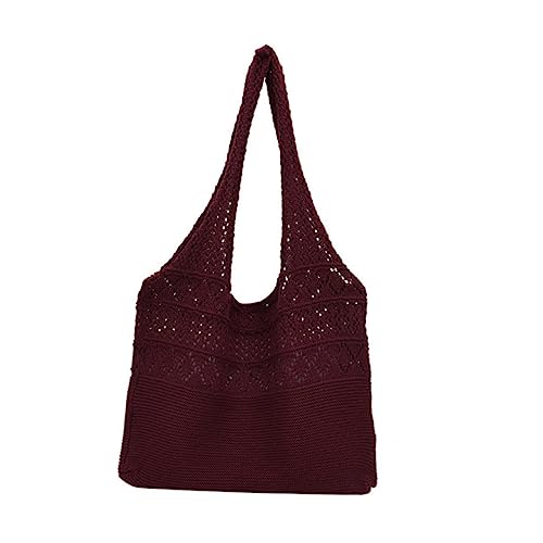 WATIIFUFU 1 Stück Gestrickte Tasche Für Damen Umhängetasche Für Damen Aufbewahrungstasche Gestrickte Umhängetasche Hohles Design Tasche Für Damen Modisches Accessoire Lässige von WATIIFUFU