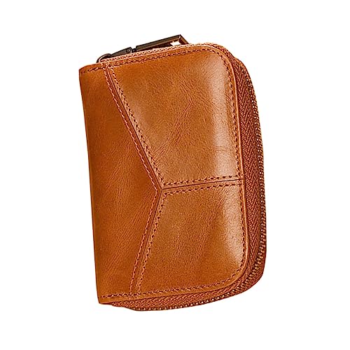 WATIIFUFU 1 Stück Kartenhalter Aus Leder Mit Reißverschluss Unisex-kartentasche Für Modische Mini-geldbörse Kreative Büropartys Den Täglichen Gebrauch von WATIIFUFU