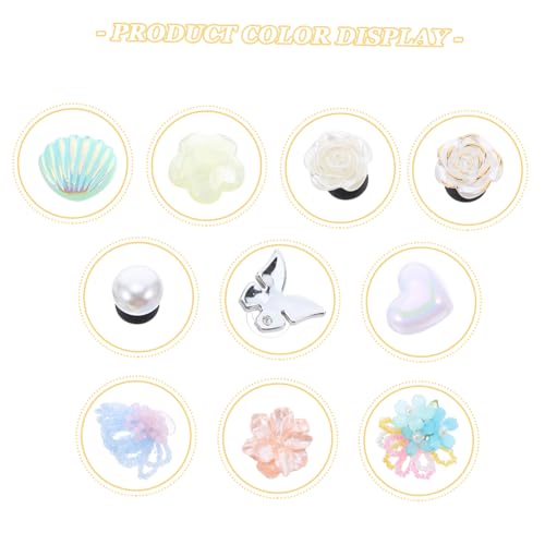 WATIIFUFU 10 Stück Teiliges Schuhblumen Clips Pastellblaue Wasserfallblumen Silber Schmetterling Deko Schuhschmuck für Pumps Sandalen Hochzeit Party Zubehör von WATIIFUFU