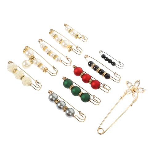 WATIIFUFU 11 Stück Teiliges Perlen sicherheitsbroschen Elegante Taillenspanner Broschen mit Zartem Perlen design Vielseitige Hosenbund Clips für Damenkleidung Modische Dekoration und von WATIIFUFU