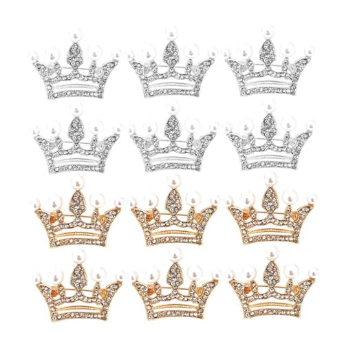 WATIIFUFU 12 Stück Teiliges Damen Broschen Krone Design Leichte Legierung Dekorative Anstecknadeln für Kleidung Taschen Schals Sicherer Halt Modische Kleidung Abzeichen für Frauen von WATIIFUFU