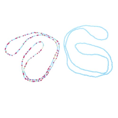 WATIIFUFU 16 Satz Leichte Handgefertigte Bikini Bead Waist Chain aus Glas Dekorativer Taillengürtel für Damen für Strand Party Tanz und Reisen Komfortabel und Hautfreundlich Teiliges von WATIIFUFU