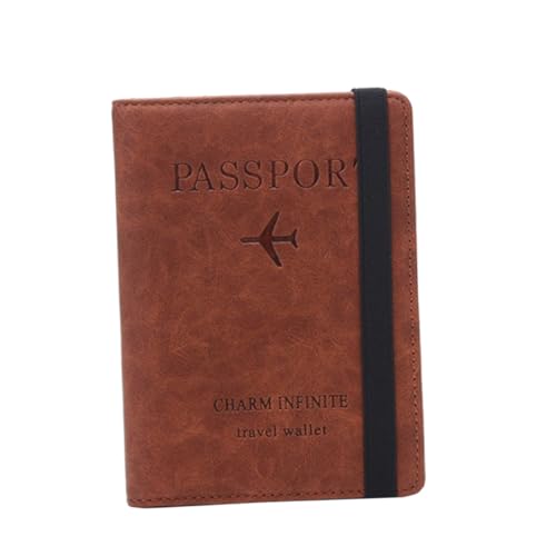 WATIIFUFU Reisepasshülle Etui RFID-geldbörse Aus Pu-Material Für Frauen Mit Raum Für Ausweise Und Fotos Schlicht Und Praktisch Für Reisen Und Bürogebrauch von WATIIFUFU
