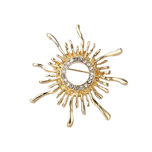 WATIIFUFU Retro Brosche Sonnenblume Brustnadel Langlebiger Legierung Elegantes Accessoire für Damen Dekorative Corsage für Kleidung Vintage Brosche für Partys und Alltag von WATIIFUFU