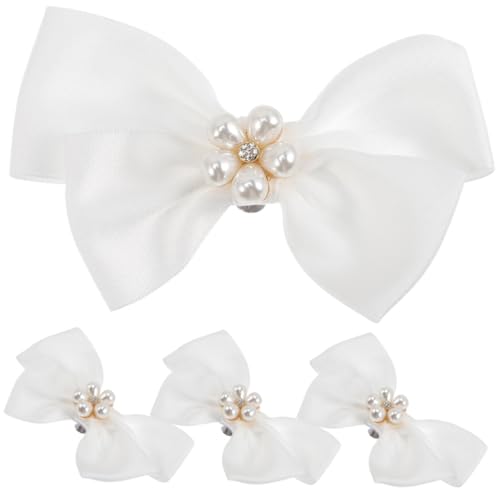 WATIIFUFU 2 Paare Abnehmbare Schleifen schuhclips mit Perlen Elegante Schuhdekoration für Pumps Hochzeit Party und Alltag Modische Schuhanhänger Einfach Anzubringen Komfortabel und von WATIIFUFU