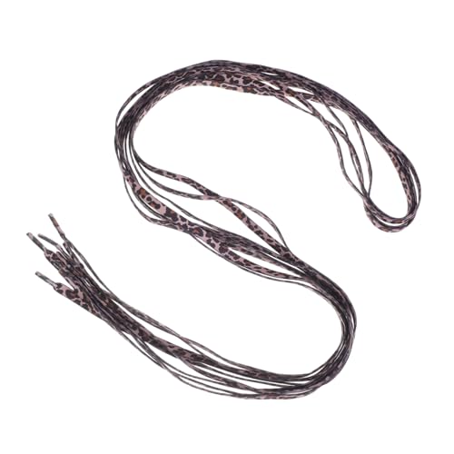 WATIIFUFU 2 Paare Elastische Leopardenschnürsenkel Flache Polyester Schnürbänder für Sneaker und Sportschuhe Modisches Tiermuster Strapazierfähig und Vielseitig für Damen und Herren von WATIIFUFU