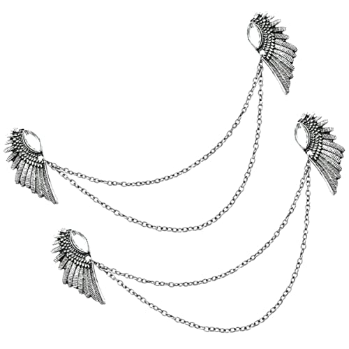 WATIIFUFU 2 Sätze Broschen Anstecknadeln Mit Flügel Design Für Damen Und Herren Hochwertige Hemdkragen Clips Mit Feiner Verarbeitung Für Besondere Anlässe 2 Stück * 2 von WATIIFUFU