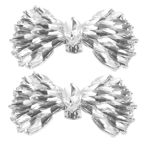 WATIIFUFU 2 Stück Abnehmbare Schleifen Schuhclips Elegante High Heel Clips für Damen Stilvolle Schuhaccessoires Modische Brautschuh Dekoration Vielseitige Schuhschmuck Veredelung von WATIIFUFU