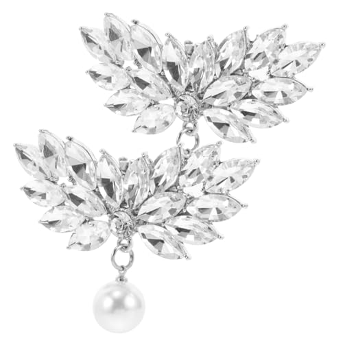 WATIIFUFU 2 Stück Abnehmbare Strass Perlen Schuhclips aus Langlebiger Zinklegierung Elegante Schuhblumen Schnallen für Damen High Heels Tragbare Brautschmuck Accessoires Stilvolle Pumps von WATIIFUFU