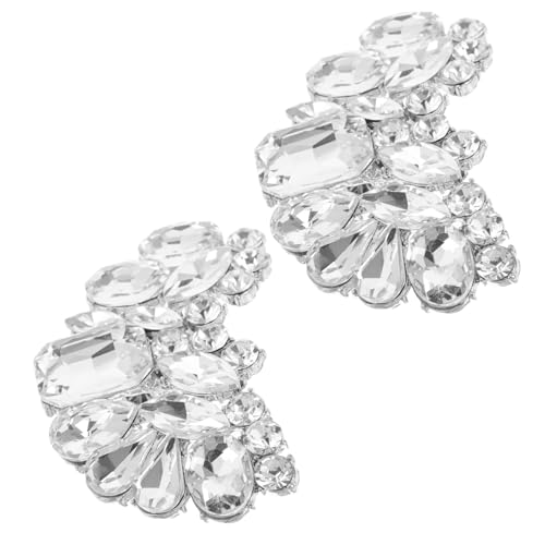 WATIIFUFU 2 Stück Elegante Abnehmbare Strass Schuhclips Blütenform Schuhschmuck für Damen High Heels Hochzeit Modische Schuhe Dekoration aus Langlebiger Zinklegierung von WATIIFUFU