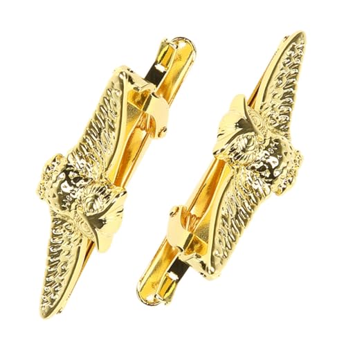 WATIIFUFU 2 Stück Elegante Herren Krawattenklammern aus Zinklegierung Goldfarbene Krawattennadel für Business Formelle Anlässe und Hochzeiten Robust Einfach zu Befestigen Modisches von WATIIFUFU