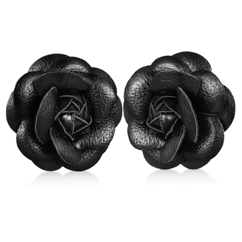 WATIIFUFU 2 Stück Elegante Schuhclips mit Schwarzen Satin blumen Handgenäht Modische Schuhschmuck accessoires für Damen Passend für Brautschuhe High Heels Flats und Stiefel Leicht und von WATIIFUFU