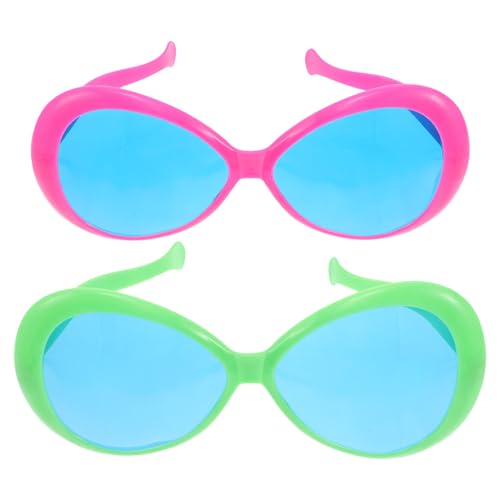 WATIIFUFU 2 Stück Hawaii Partybrillen Übergröße Lustige Sonnenbrillen Tropische Dekoration Sommerparty Foto Requisite Komfortabel für Luau Strand Fotos von WATIIFUFU