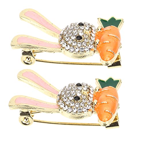 WATIIFUFU 2 Stück Kaninchen Broschen Robustem Legierungs Material Niedliche Anstecknadeln für Kleidung Schal Hut und Anzug Sicherer Halt Modisches Accessoire für Damen und Geschenkidee von WATIIFUFU