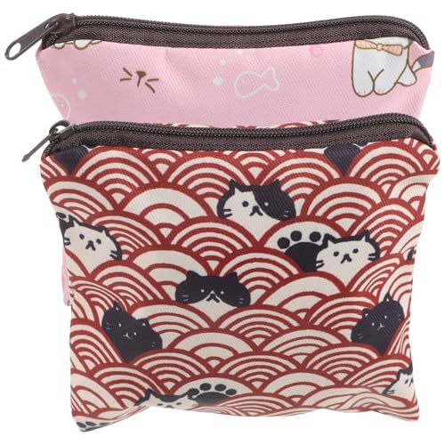 WATIIFUFU 2 Stück Sanitary Pad Pouch Waschbare Periodentasche aus Strapazierfähigem Polyester Reißfest Tragbare Aufbewahrungstasche für Damenbinden Wiederverwendbar Geeignet für Reisen und von WATIIFUFU