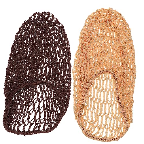 WATIIFUFU 2stücke Mesh SchlafmüTze Handgefertigte Netz Schlafmütze Langer Haarschutz Nachtmütze Für Damen Beige Und Kaffee Haarschutz Und Haarpflege Zubehör FüR Haarpflege Und Schutz von WATIIFUFU
