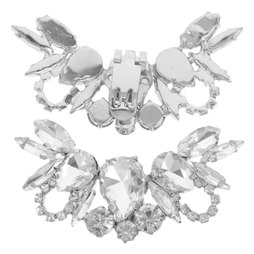 WATIIFUFU 2 Stück Strass Schuhclips für Damen Abnehmbare High Heels Schmuck Accessoires aus Robustem Zinklegierung Vielseitige Schuhdekoration für Hochzeit Party Pumps Sandalen und Flats von WATIIFUFU