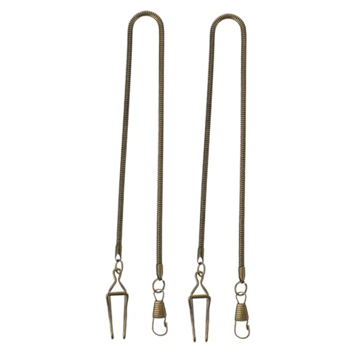 WATIIFUFU 2 Stück Vintage Taschenuhrkette Teiliges Metall Waistcoat Chain für Herren Langlebige Kompatible Accessoire Ersatzkette mit Einfachem Stilvollem Design für Verschiedene von WATIIFUFU